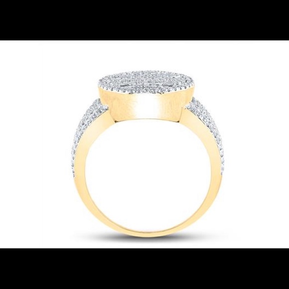 10k solid gold mens real diamond ring FREE POSH AUTHENTICATION + Free appraisal - Picture 2 of 5